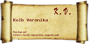 Kolb Veronika névjegykártya